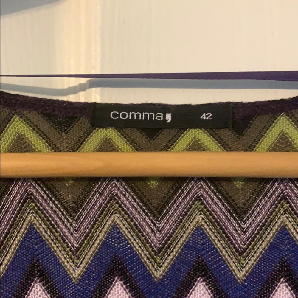70s Purple Patterned Blouse - Comma - Picture 2 of 4